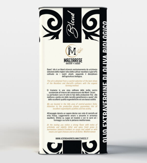 Olio extravergine di oliva blend 5 litri 2020 2021