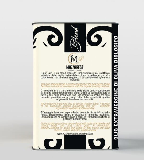 Olio extravergine di oliva Biologico Blend 3 litri
